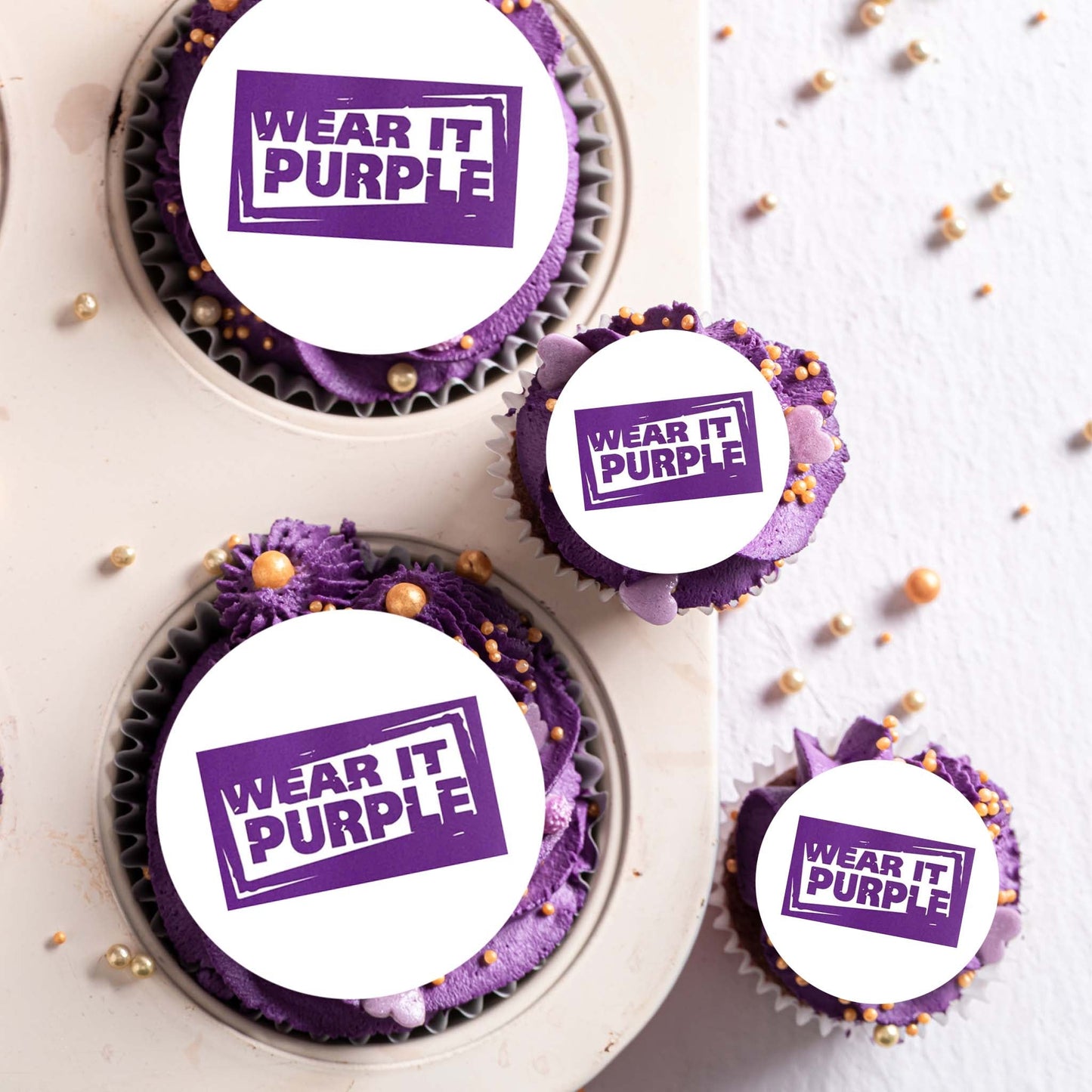 Wear it Purple Day - Edible Icing Images - Pre - cut - printsoncakes - Edible Image service provider