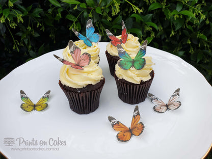 Mixed Edible Wafer Butterflies 18pcs Edible Cake Topper, Edible Cake Image, ,printsoncakes