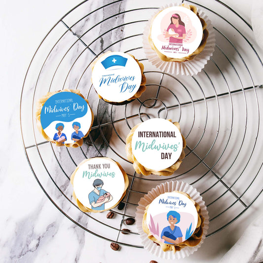 Each year, 5 May marks International Day of the Midwife, providing midwives with the chance to recognize their profession and the world a chance to applaud their commitment to maternal and child health. Decorate cupcakes or cookies for International Midwives Day events with these eye-catching edible icing prints.  