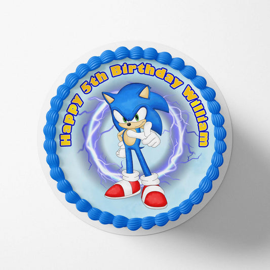 Add this Sonic the Hedgehog-inspired topper on cakes or any sweet treats. Perfect for a birthday or a special occasion, any Sonic fan. 