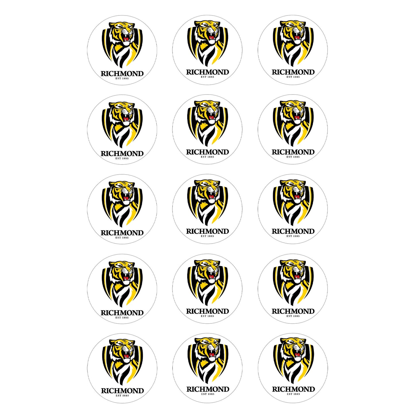 Richmond Tigers Football Club Logo - Edible Icing Images