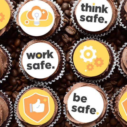 Decorate your cupcakes or cookies for National Safe Work events with these eye-catching edible icing prints.   Perfect for Cupcakes, Cookies, muffins and Biscuits.