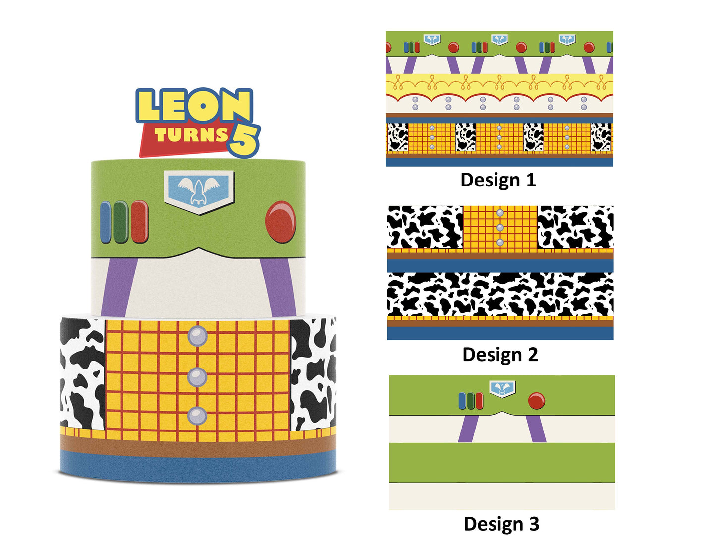 Toy Story Inspired - Icing Cake Wrap 2 Edible Cake Topper, Edible Cake Image, ,printsoncakes