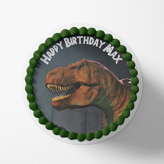 Add this Dinosaur edible icing prints on cakes, cupcakes or any sweet treats. Perfect for a birthday or a special occasion for any dinosaur lovers.   Perfect for Cakes, Cupcakes, Cookies and Biscuits.