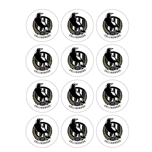 Collingwood Magpies Football Club - Edible Icing Images, cupcake, cookies, cake prints