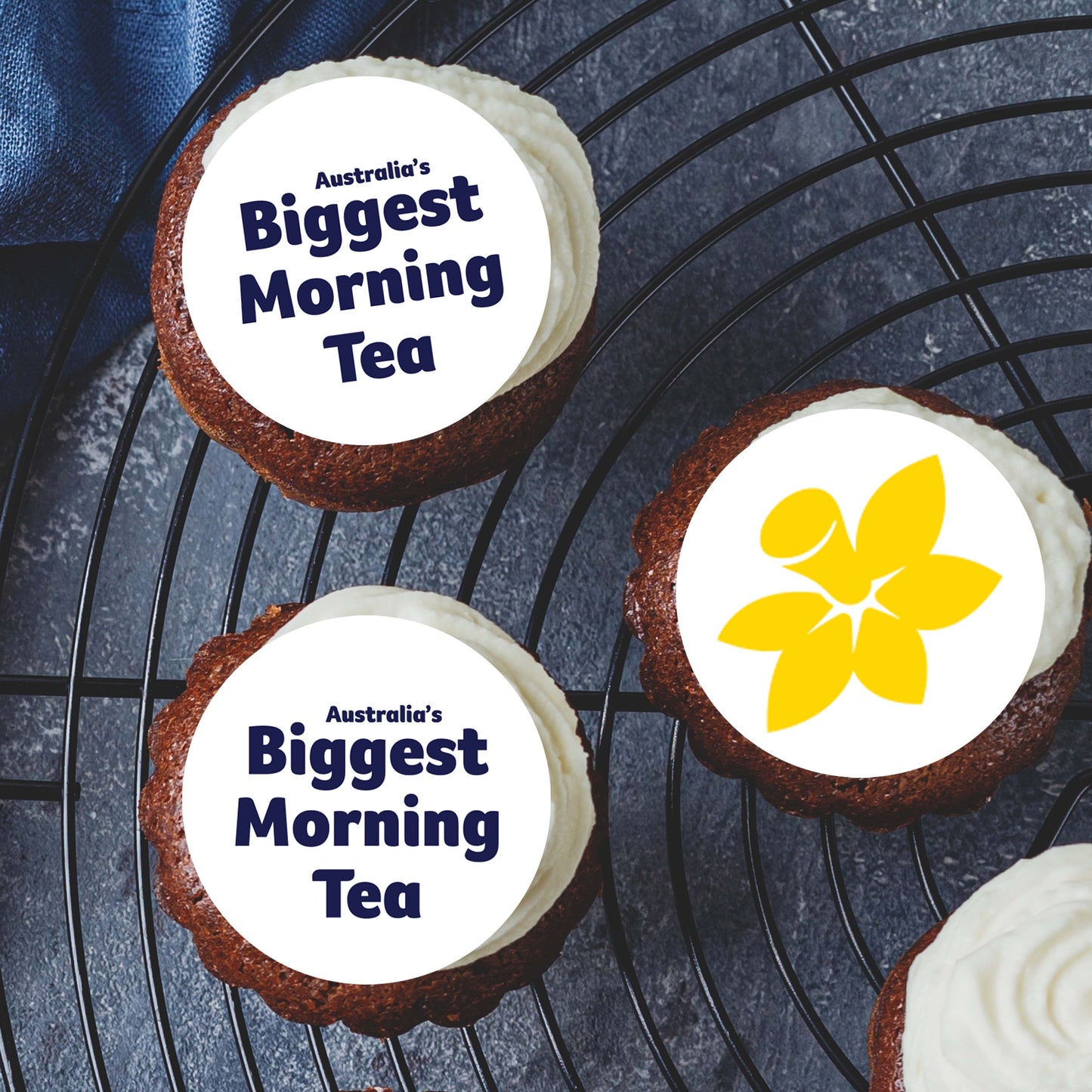 Decorate your cupcakes, cookies and your tasty treats for Australia's Biggest Morning Tea events with these eye-catching edible icing prints. 