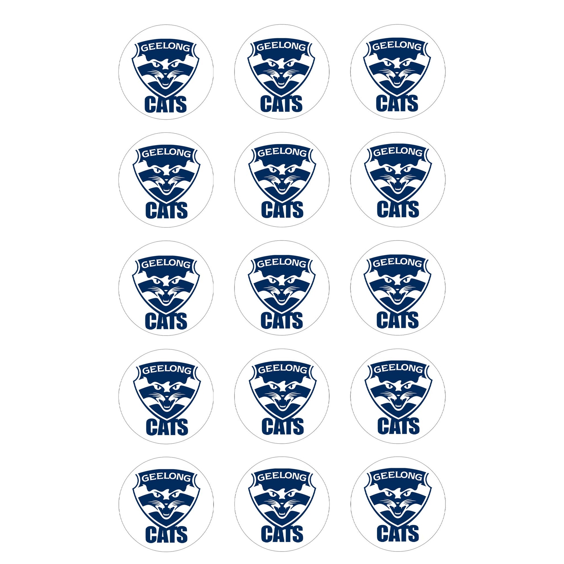 Geelong Cats Football Club - Edible Icing Images. Cupcake and cake prints