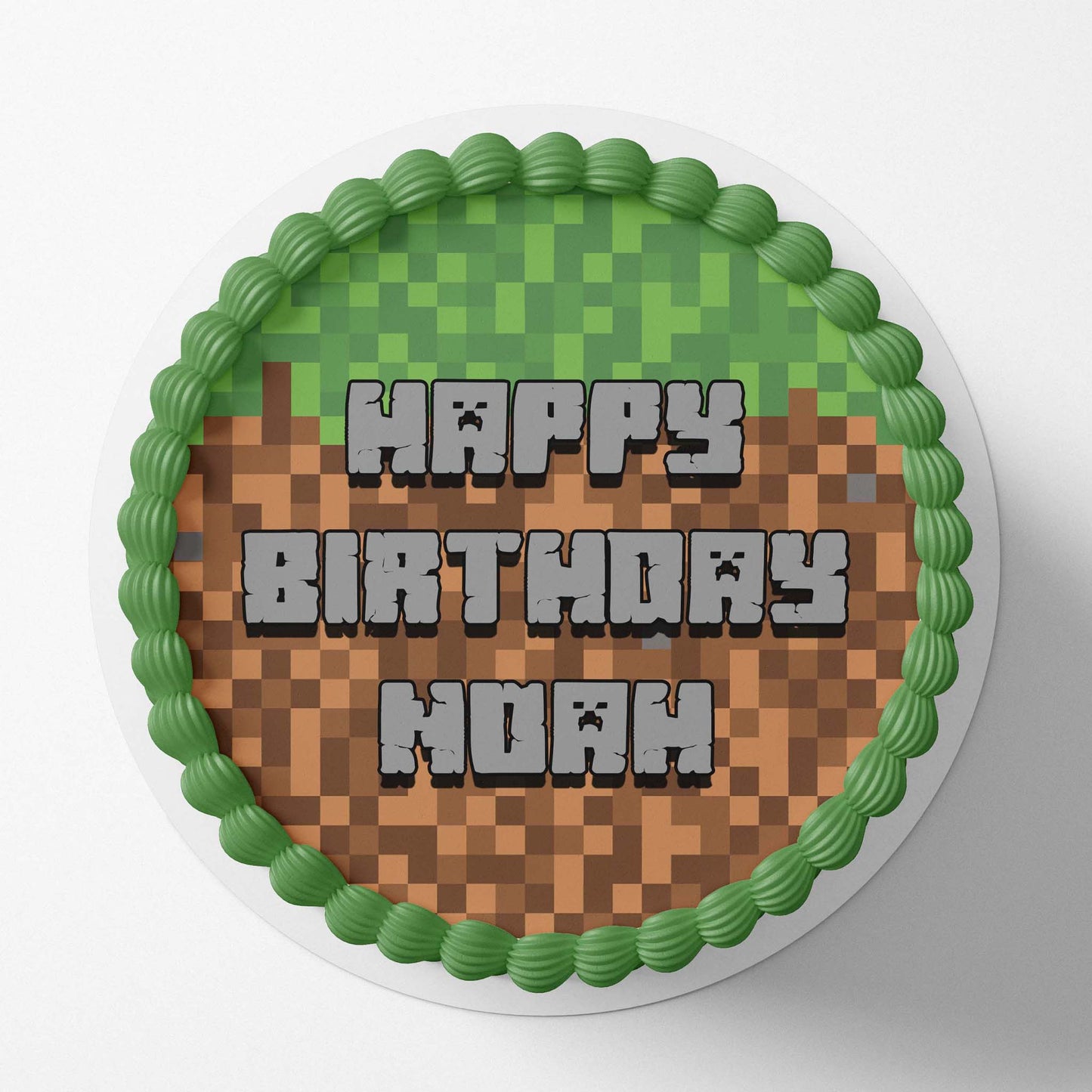 Minecraft inspired- Edible Icing Toppers Edible Cake Topper, Edible Cake Image, ,printsoncakes